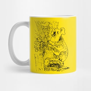 Koala eats bamboo in tree Mug